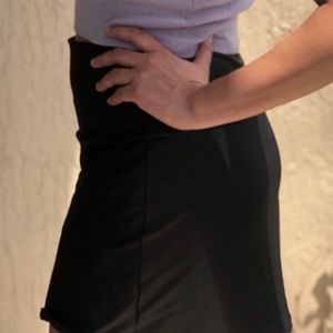 Black / grey leather skirt 😀